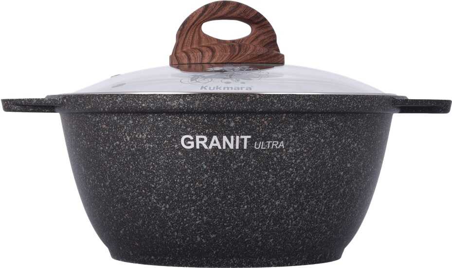 Кастрюля 2,0л Kukmara стеклянная крышка  Granit Ultra original кго22а