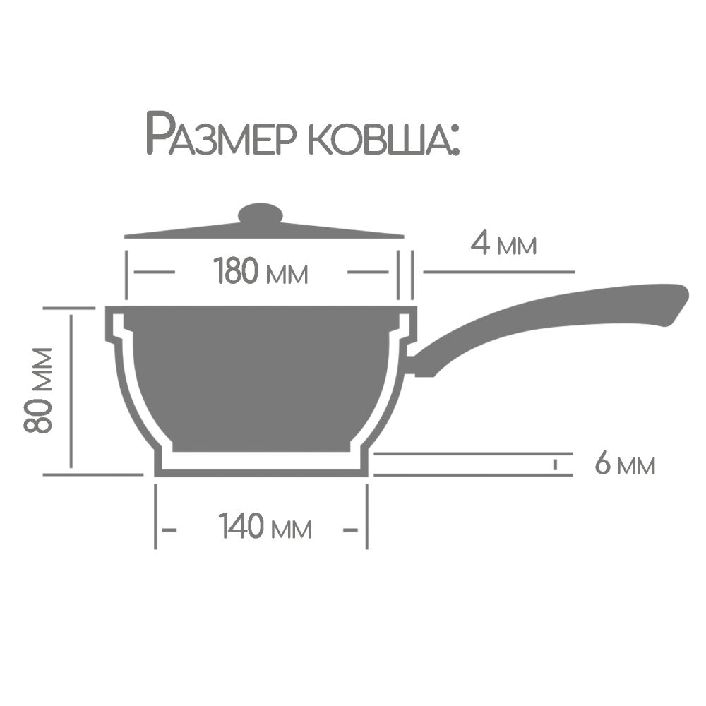 Ковш 1,5л с пластиковой ручкой с крышкой кш1811аш Ковш 1,5л с пластиковой ручкой с крышкой кш1811аш