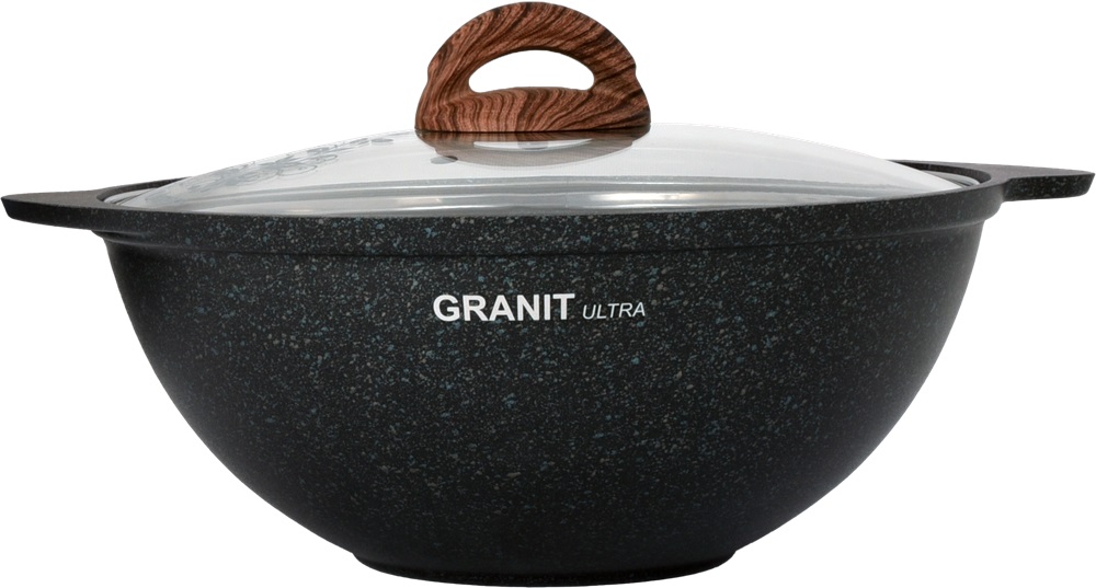 Казан 3,5л для плова Kukmara Granit Ultra blue крышка стекло кгг37а 