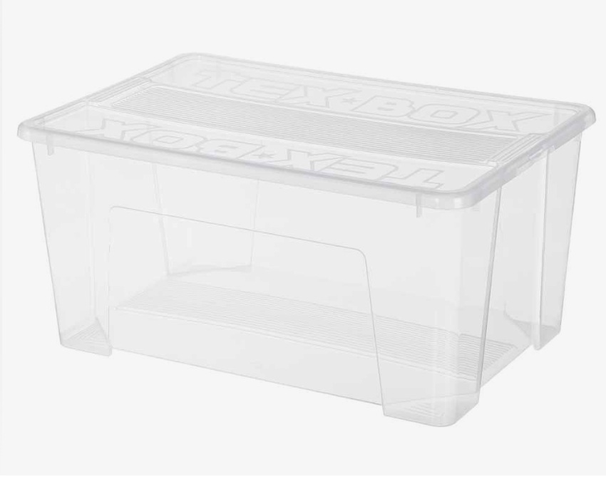 Ящик 48л 570х380х272мм "TEX-BOX"  (бесцветный) универсальный 